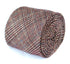 rusty red with subtle blue design skinny tweed wool tie